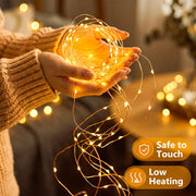 litogo 4 Pack Fairy Lights Battery Operated with Timer, 10FT String Lights | 30 LED Mini Fairy Light, Waterproof Soft Wire Lights for Indoor Home Bedroom Wedding Christmas Decorations, Warm White