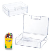 Crayon Box Compatible with Crayola Crayons 24 Count, Crayon Storage Box | Back to School Supplies, Plastic Crayon Box Holder for Crayola 24 Count Crayons, Only Crayon Box, Holds 24 Crayon