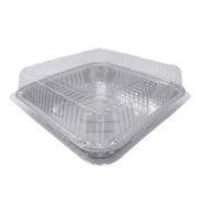 Fig & Leaf (35 Pack) 8” x 8” Square Baking Cake Pans with Plastic Dome Lids | Heavy Duty l Disposable Aluminum Foil Tins l Portable Food Containers l Perfect for Roasting Oven Toaster Cooking