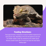Fluker’s Grub Bag All Natural Calcium Fortified Mealworm Treats, Packed with Protein, Rich in Nutrients, A Reptile Favorite, 3 oz