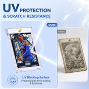 Zeerun 10 Pack Magnetic Card Holders, 35pt UV Protection TCG Trading Cards | 2.5 x 3.5 inch; Archival Safe Non-PVC Acid-Free Material; Ultra Clear Scratch Resistant; Peel-Off Protective Film;