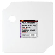 Performance Tool W1002 12 x 12 in. Plastic Body Filler Mixing Board | Automotive body shop tool. Non-stick HDPE. Flex to peel off unused filler. Built-in thumb hole for easy holding