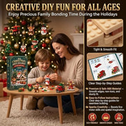 Christmas Advent Calendar, 24-Day Mini Building Block Ornaments Blind Box | 1 Set, 24 Random Designs to Build, Hanging Loops Included, Tree & Garland Decorations, Christmas Countdown Gift