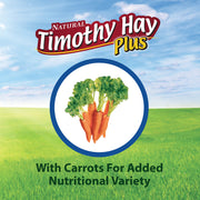 Kaytee All Natural Timothy Hay Plus Carrots for Guinea Pig & Rabbit | Digestive support. Guinea pig hay with carrots. Rabbit hay, long-strand, non GMO