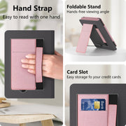 Case for Kindle Paperwhite 7"/6.8" (13th/12th Generation, 2026/2024), Pink | Lainergie Slim High Quality PU Leather Kindle Colorsoft Signature Edition 2024 Case With Stand, Hand Strap, Auto-Wake/Sleep
