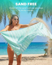Antfuny Turkish Beach Towels Vacation Quick Dry Sand Free Oversized Bath Pool Swim Towel Extra Large XL Blanket Adult Travel Cruise Accessories