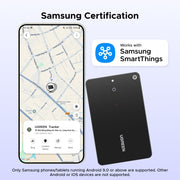 UGREEN FineTrack Slim S (Samsung Only) Wallet Tracker Card, | 1-Year Rechargeable Bluetooth Tracker Card Finder Work with Samsung SmartThings APP for Galaxy S25/S24 Ultra -1.7mm