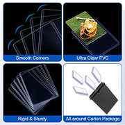 Sooez 32 Card Sleeves Hard Plastic Card Holder for Trading Card 3"x4", 35PT | for Baseball Card, Rigid Card Protector, Penny Sleeves for Collectible Game Cards, Premium Standard Size Sports Football Card
