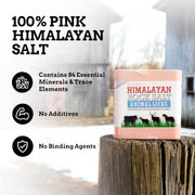 Himalayan Secrets Compressed Salt Lick for Livestock & Wildlife, 11 lb | 100% pure natural feed salt block | 84 trace minerals and elements | for horses, cattle, deer, goats and sheep and more