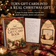 Christmas Gift Card Book for Adults, 5x7 Spiral Bound Gift Card Holder | 12 Surprise Pages | Add Gift Cards or Cash | Write-In Notes | Holiday Keepsake | Stocking Stuffer for Women