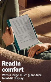 Like-New Amazon Kindle Scribe (64GB) - Your notes, documents and books, all in one place. With built-in AI notebook summarization. Includes Premium Pen - Metallic Jade