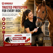 Ivermectin Horse Paste 1.87% – Apple Flavored Oral Horse – 6.08g Tube Treats Horses Up to 1,250 lbs [Pack-3]