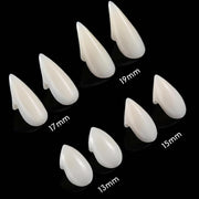 Zhanmai 12 Pairs Vampire Teeth Fangs 4 Sizes Halloween Party Accessories | Fake Vampire Fangs for Cosplay, Halloween Party Costume Accessories, Masquerade Dress up Favors, 12 Pairs 4 Sizes 2 Pellets