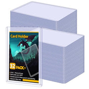 Sooez 32 Card Sleeves Hard Plastic Card Holder for Trading Card 3"x4", 35PT | for Baseball Card, Rigid Card Protector, Penny Sleeves for Collectible Game Cards, Premium Standard Size Sports Football Card