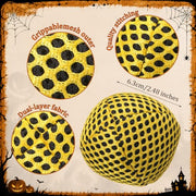 Soulchen 3 Pcs Halloween Juggling Balls Set for Beginners and Professionals | Yellow Orange Purple, Mesh Juggling Bean Bags Kit with Storage Bag, Halloween Cosplay Props for Witch Clown Party Game