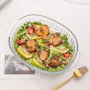 M MCIRCO 4-Piece Glass Casserole Baking Dish, Set of 2 Casseroles With Glass Lids, 1.9 Qt and 3 Qt