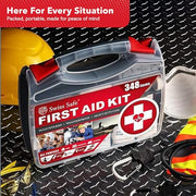 Swiss Safe 2-in-1 348 Pcs Large First Aid Kit for Camping, Travel & Car