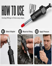 Heavy-Duty Grease Fitting Unclogger Tool, 600 PSI Grease Zerk Cleaner | For Hardened Lubricant Buildup, M6 M8 Compatible for Tractors, Vehicles, Farm & Construction Equipment Use(Long+Short)