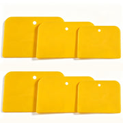 Wrzuzs 6PCS Flexible Plastic Body Filler Spreaders, Reusable Auto Body Repair Putty Scrapers, 4/5/6 Inch Curved Surface Applicator for Car Body Filler, Putty, Glaze, Caulk and Home Wall Repair