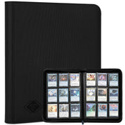 TiopLior Zip MTG Card Binder with 432 Side Loading Pocket - fits TCG Baseball Football Sports Cards - Easy to Insert Collection Binder - Black