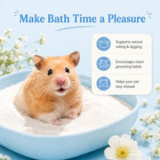 Sukh Hamster Sand Bath - White Fine Silica Sand, Hamster Hides & Cleaning | Dust Free Sand Bath for Hamster, Guinea Pig, Chinchilla, Gerbil, Syrian Mice, Small Pet Cage Bedding Accessories,14oz