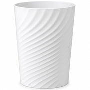 UUJOLY Plastic Small Bathroom Trash Can Wastebasket Garbage Can, White | Sturdy-Easy to Clean, Bathroom, Laundry Room, Kitchen, Office, Kids Room, Dorm, Bedroom, 1.8 Gallon