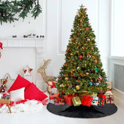 Poise3EHome Black Christmas Tree Skirt, 36 Inch Sequin Tree Skirt | Christmas Halloween New Year Tree Base Decor for Living Rooms Entryways Offices and Covered Patios