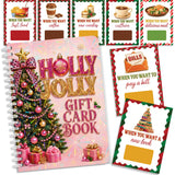 Christmas Gift Card Book for Teen, Adults, Kids, Christmas Gift for Women | Included 20 Pages, 7"x 5", Spiral Bound, 20 Double Sided Sticky Dots