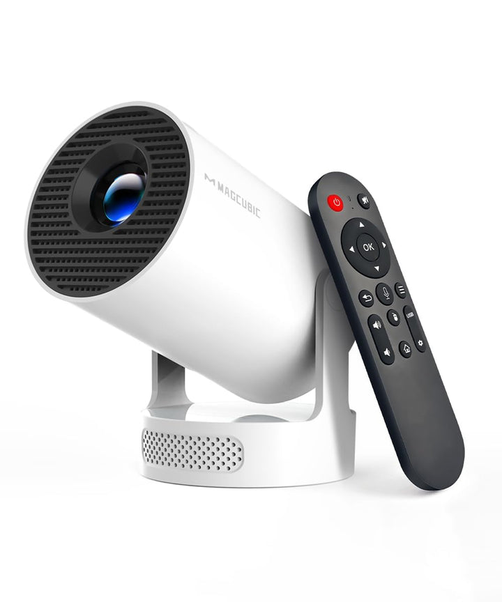 Magcubic Mini Projector with WiFi 6 and Bluetooth 5.4, Portable Projector 4K Support, 5W Soundbase Speaker, Auto Vertical Keystone 180°Rotatable Smart Proyector for Movie Home Outdoor