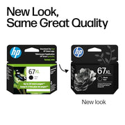 HP 67XL Black High-Yield Ink Cartridge | Works with DeskJet 1255, 2700, 4100, Envy 6000, 6400 Series | Eligible for Instant Ink | 3YM57AN | Packaging May Vary
