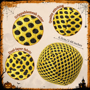 Soulchen 3 Pcs Halloween Juggling Balls Set for Beginners and Professionals | Yellow Orange Purple, Mesh Juggling Bean Bags Kit with Storage Bag, Halloween Cosplay Props for Witch Clown Party Game