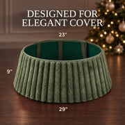 Beautiful Christmas Tree Collar - Modern 29" Velvet Tree Ring | Easy to Set Up Christmas Skirt Enhances Your Holiday Home Decor