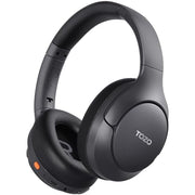 TOZO HT3 Hybrid Noise Cancelling Wireless Headphones, 90H Over Ear Headset | Hi Res Audio, AI Voice Assistant, Dual Device Connection, 32 Custom EQs, Built In 5 Mics, ANC, Foldable, Bluetooth 6.0 Black