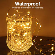 litogo 4 Pack Fairy Lights Battery Operated with Timer, 10FT String Lights | 30 LED Mini Fairy Light, Waterproof Soft Wire Lights for Indoor Home Bedroom Wedding Christmas Decorations, Warm White
