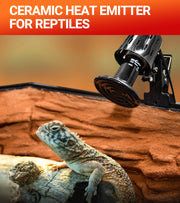 REPTI ZOO 100W Reptile Heat Lamp 2Pack Ceramic Heat Emitter Night Heat Lamp Bulbs Reptile Terrarium Heat lamp Tank Heat Bulb for Turtle Bearded Dragon Gecko Lizard Snake Chicken E26