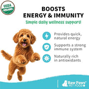 Raw Paws Virgin Organic Coconut Oil for Dogs & Cats (4-oz) - Skin & Coat | Dry Nose & Paw Balm - Itchy Skin Support - Hot Spot Care - Cat Hairball Support - Edible Pet Supplement