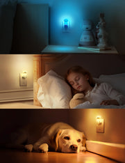 L LOHAS LED Plug in Night Light for Kids, 3D Cute Puppy Night Light | Dusk to Dawn Sensor, RGB+Soft White 3000K Dog Night Light, Christmas Birthday Gift Nightlight for Kids, Room Decor