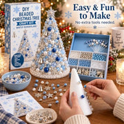 POETRYDRAW DIY Beaded Christmas Tree Craft Kit for Adults, A01 | 3D Holiday Bead Art Mosaic Kit, Handmade Tabletop Desk Decoration, Christmas Crafts for Beginners & Holiday Decor