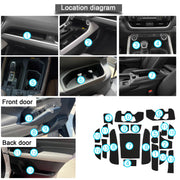 Grand Highlander 2024 2025 2026 Door Slot Mats 20Pcs/Set Black Accessories | Fits Toyota Grand Highlander, Center Console Liners, Non-Slip Mats, Door Liner Mats, 2026 Grand Highlander Accessories