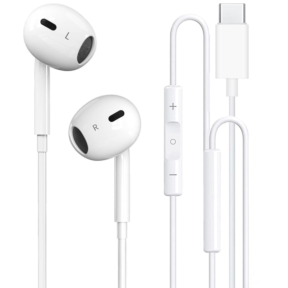 USB C Headphones Wired for iPhone 17/16, Type C Earphones with Microphone & Remote Noise Cancelling Earbuds for iPhone 16/15 Pro Max, iPad, Galaxy S23/S22/S21/S20, Pixel 7/6/5/4