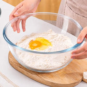 6 QT Large Glass Mixing Bowl with Lid for Sourdough Bread Making & Proofing | Thick Glass Salad Bowl Extra Large Glass Bowl for Baking Food Prep Dishwasher Microwave Freezer Safe Clear Dough Rising