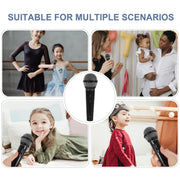 NUOBESTY Kids Pretend Microphone Toy Plastic Fake Microphone Prop Costume | For Birthday Party Favors Pretend Play Black