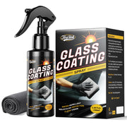 Toretark Car Ceramic Glass Coating Spray,Automotive Windshield Rain Repellent Glass Polish Protect, Long-Lasting Quick Dry Coat (3.38 fl oz +Towel)