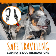 Mighty Paw Dog Seat Belt Vehicle - Chew-Proof Dog Belt - Great for Teething Puppies - Latch Bar Attachment Like Child's Car Seat - Aviation Aluminum Carabiner - Strong Enough for Climbers - 850+ LB