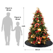 Poise3EHome Black Christmas Tree Skirt, 36 Inch Sequin Tree Skirt | Christmas Halloween New Year Tree Base Decor for Living Rooms Entryways Offices and Covered Patios