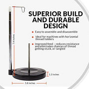 Embroidex Adjustable Single Thread Spool Holder – Stand alone Embroidery, Sewing or Quilting Thread Holder or Stand – Ensures Smoother Feed = Heavy Plastic Base