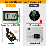 BSRESIN 2 PCS Rectangle Reptile Thermometer and Humidity Gauge for Bearded Dragon Accessories, Reptile Tank Accessories for Jumping Spider, Leopard Gecko, Hermit Crab, Gecko, Ball Python, Lizard