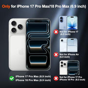 SUPFINE Magnetic for iPhone 18 Pro Max Case/17 Pro Max Case Black | With Screen Protector, Translucent Matte, Compatible with MagSafe, Military Grade Drop Proof, Rugged Shockproof Protective