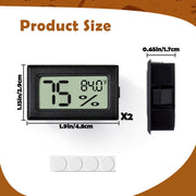 Reptile Thermometer and Humidity Gauge,2PCS Digital Hygrometer Adhesive Reptile Terrarium Hydrometer,Bearded Dragon Tank Accessories,Pet Humidity Meter Supplies for Leopard Crested Gecko,Snake,Lizard