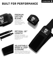 Gymreapers Weightlifting Wrist Wraps (IPF Approved) Professional Quality Wrist Support with Heavy Duty Thumb Loop - Best Wrap for Powerlifting Competition, Strength Training, Bodybuilding